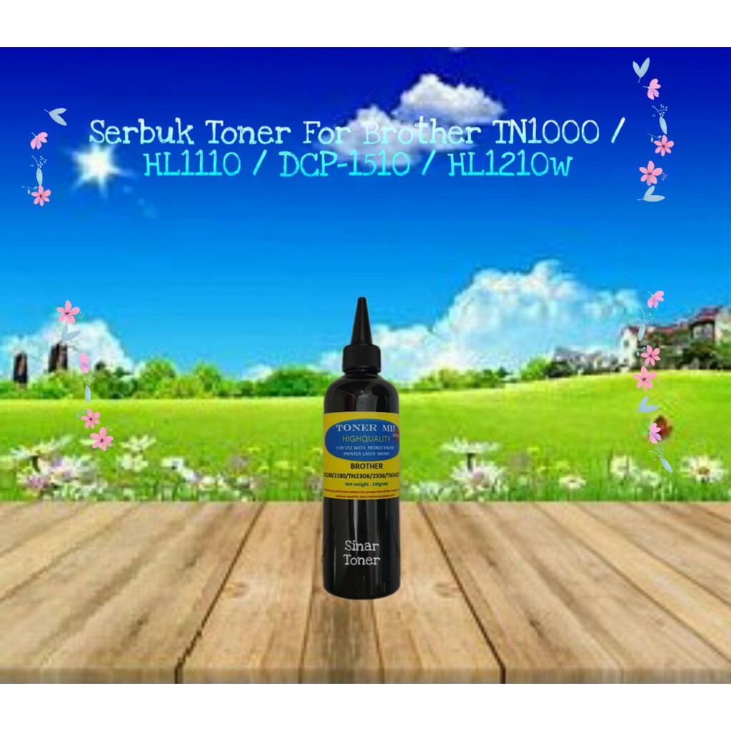 Serbuk Toner COMPATIBLE Refill  TN1000 TN1080 TN2356 TN2360 HL1110 HL1201 HL1211 High Quality