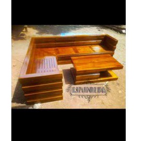 Kursi Tamu Box Meja Kursi Sudut Ruang Tamu Minimalis Kayu Jati
