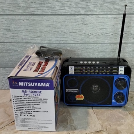 RADIO KLASIK MEREK MITSUYAMA MS-4020BT SERI-4045 3 BAND USB/MP3 PLAYER