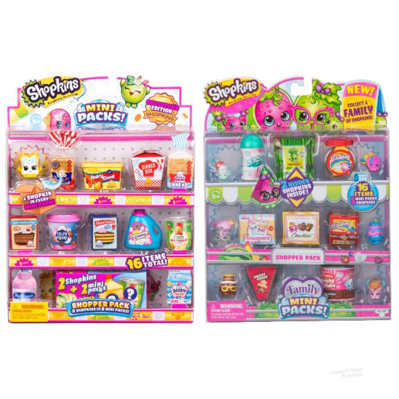 SHOPKINS FAMILY MINI PACKS - SHOPKINS SHOPPER MINI PACKS - PAIR - ORIGINAL
