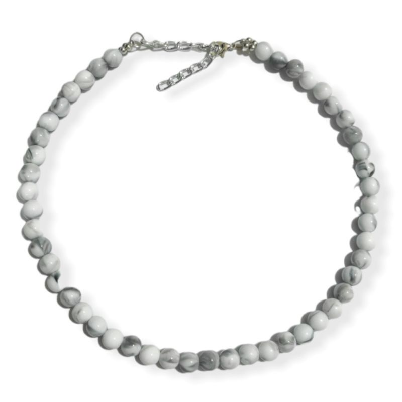 Genara Marble Beads Basic Necklace Kalung Mote Motif Marmer Marble