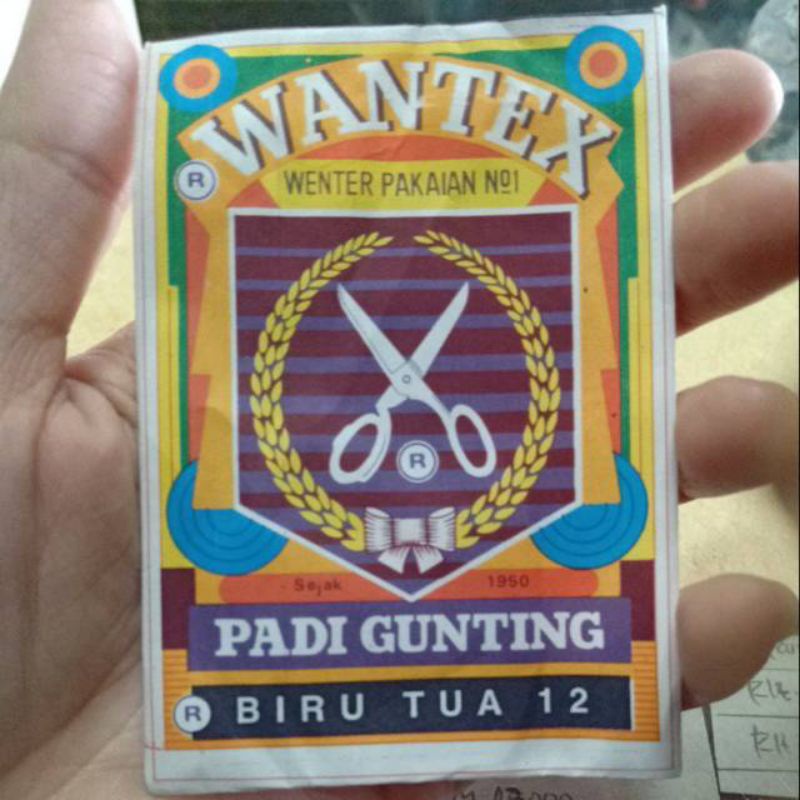 Wantex Cap Padi Gunting pewarna pakaian tekstil