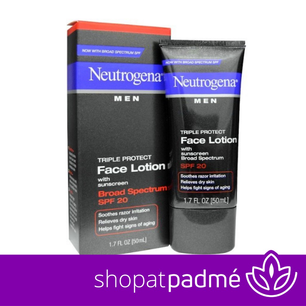 neutrogena men triple protect face lotion