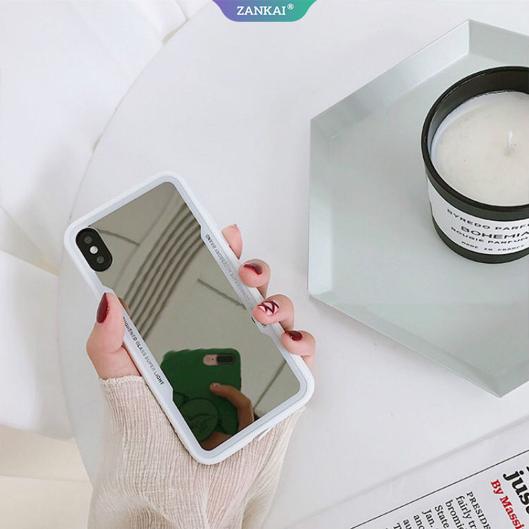 Anticrack Mirror Case Glass Vivo Z5 Y7s Z5x Y3 X27 U1 Y95 S1 Y55 Y66 Y67 Y83 Y81 Y81S Y71 Y79 Y75s Y73 Y85 Z1 Z1i Z3 Z3i Y89 Z3x Y93 Y93s Y97 X7 X9 X9s Cover Soft Plating TPU Back Cover Annka