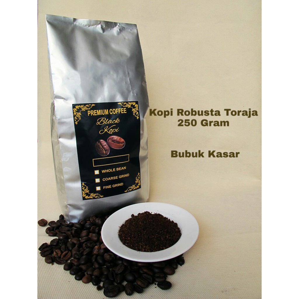 

KOPI ROBUSTA TORAJA 250 gram - KOPI TORAJA - BUBUK KASAR