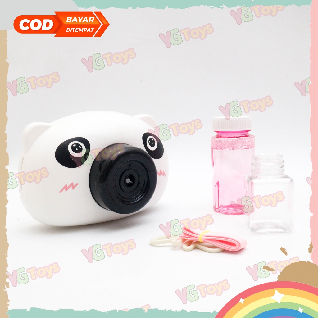 Mainan Anak Bubble Camera Kamera Gelembung Sabun Buble Balon Bubble Gun Edukatif-Panda