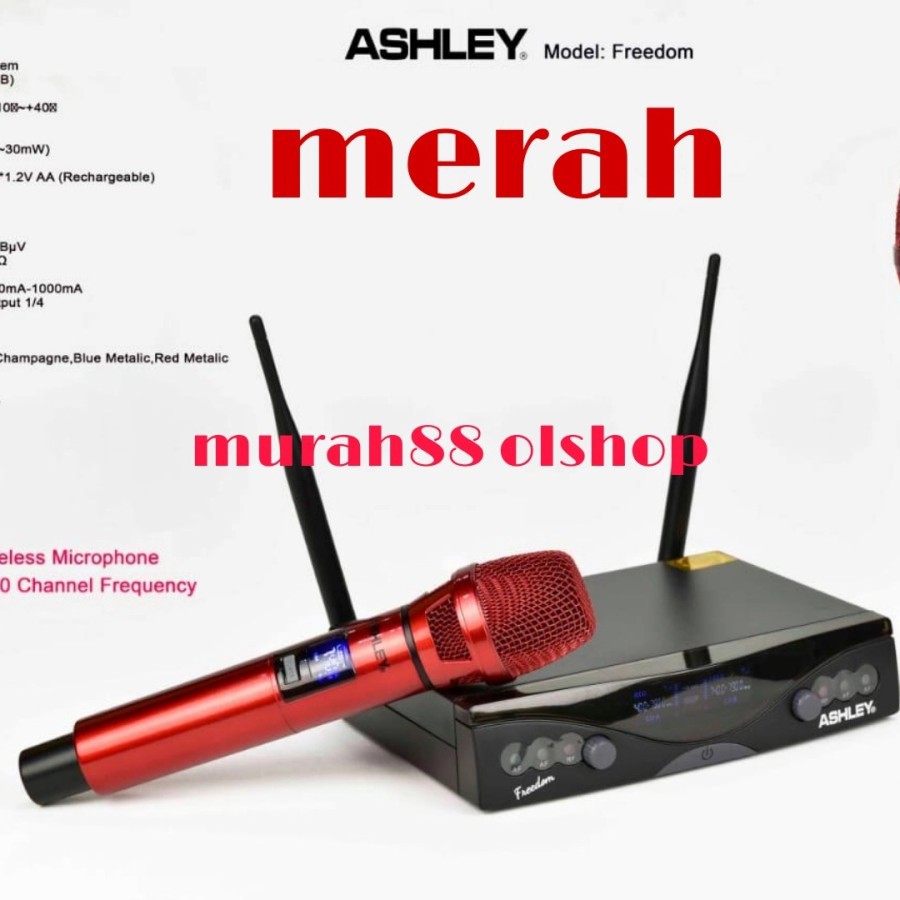 Mic wireless Ashley freedom original ashley 0riginal garansi 1 tahun