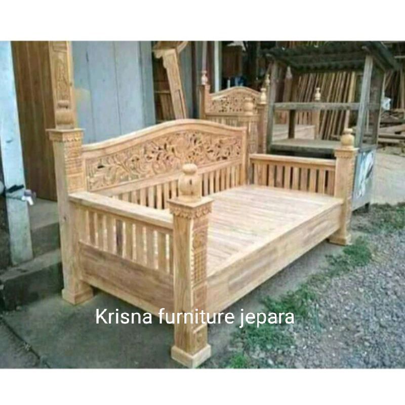 BALE BALE JATI TUA NON FINISING/MEUBEL JEPARA FURNITURE JEPARA