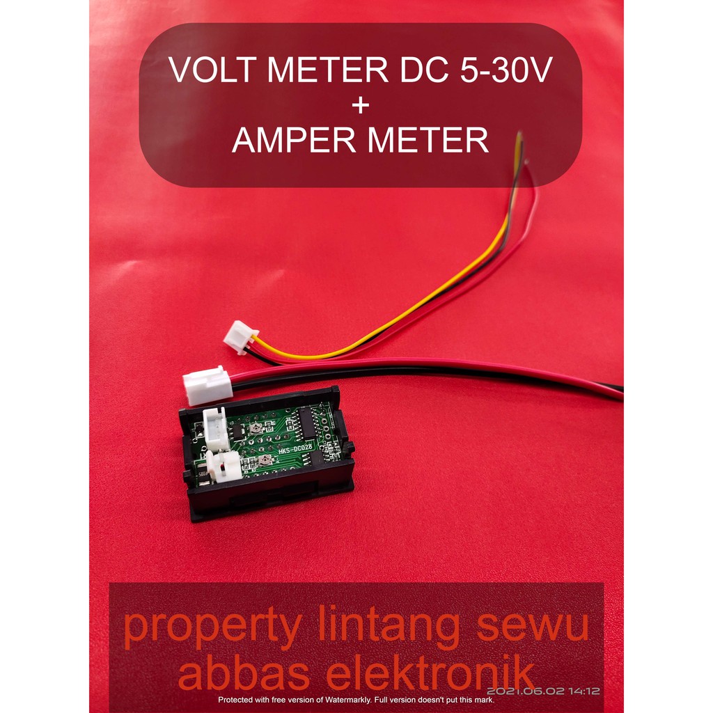 VOLTMETER AMPER METER DIGITAL DC PLUS AMPER