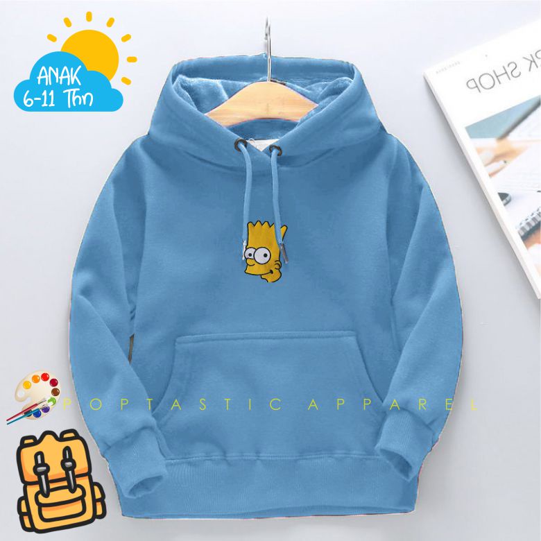 Jaket Distro Sweater Hoodie anak Laki-laki perempuan THE SIMPSONS FLEECE TEBAL