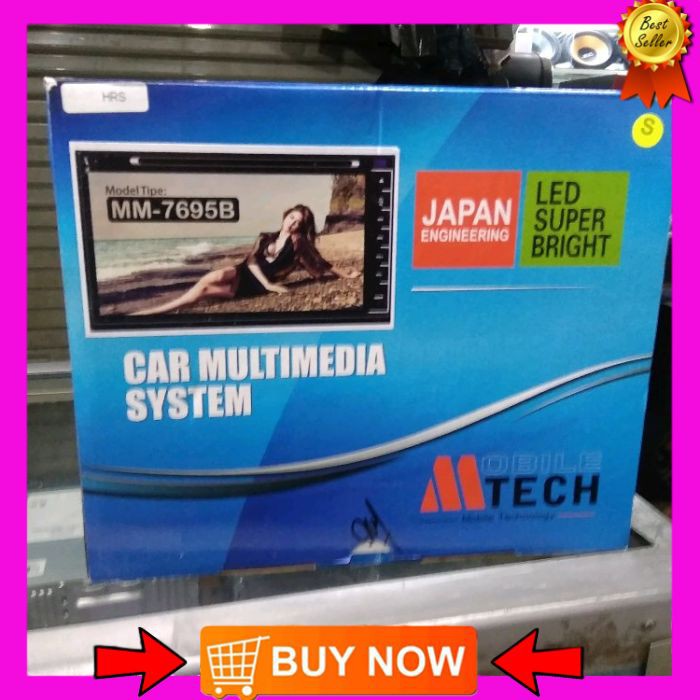 Headunit.doubledin MTECH MOBLIE seri mm-7695B.millorink.audio mobil murmer