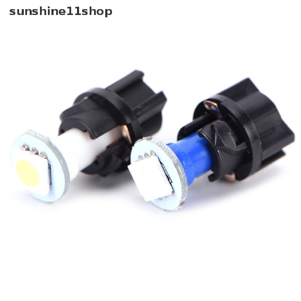 Sho 10Pcs Lampu LED T5 5050 Untuk Panel Instrumen Dashboard Mobil