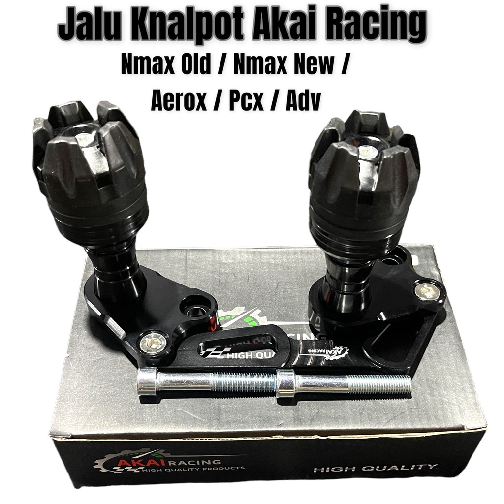 Jalu Knalpot Full Set Akai Racing 01 CNC Pelindung Knalpot Nmax,Nmax New 2020,Aerox,Lexi,Xmax,Pcx,Adv &amp; Lainnya