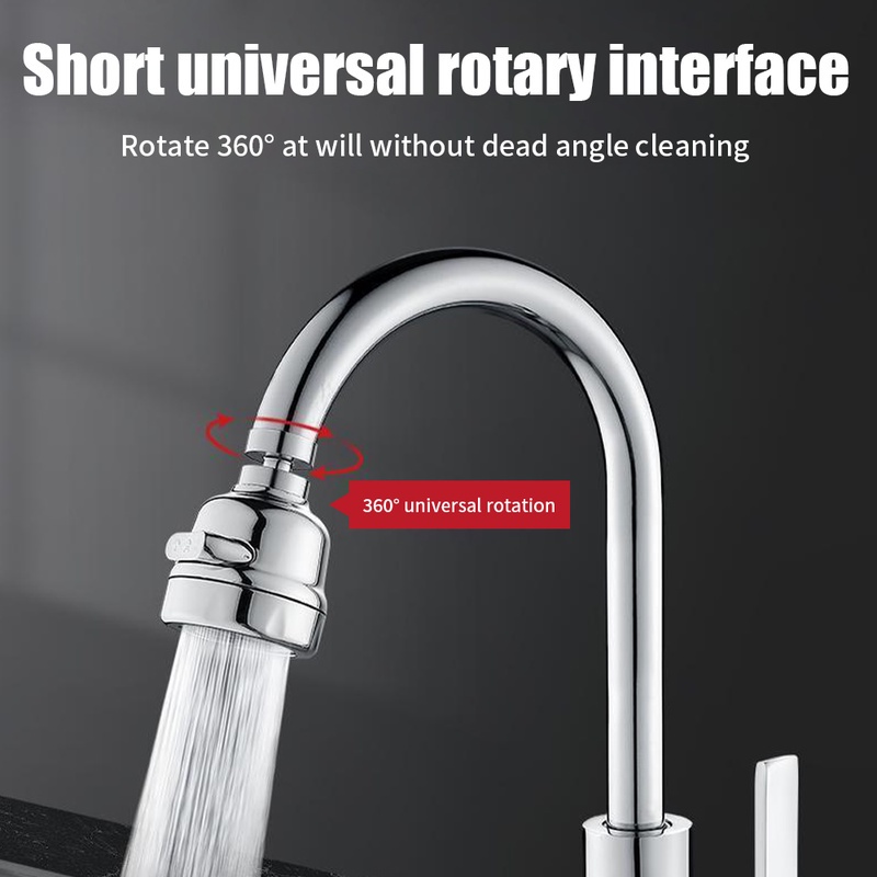 360 ° Rotating Kitchen Sink Faucet Spray Adjustable Three Gear Booster Splash Proof Faucet Aksesoris Aerator Aerator Rumah Tangga Umum