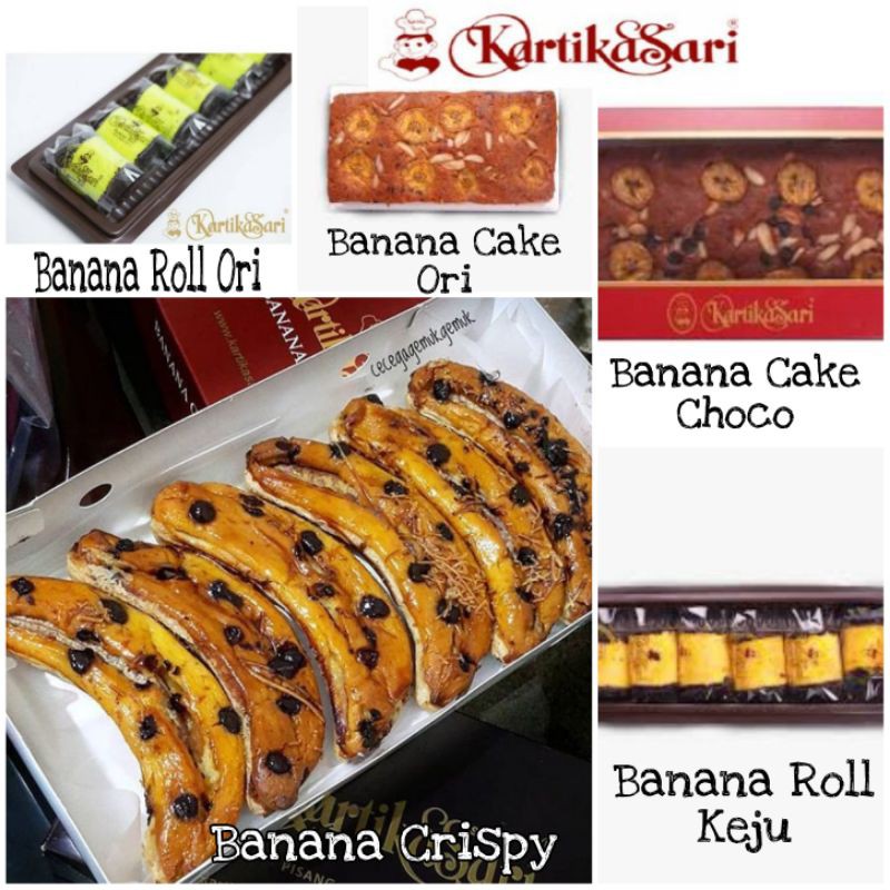 

Kartika Sari Kartikasari Banana Roll Cake Crispy bandung (Jakarta - Tangerang)