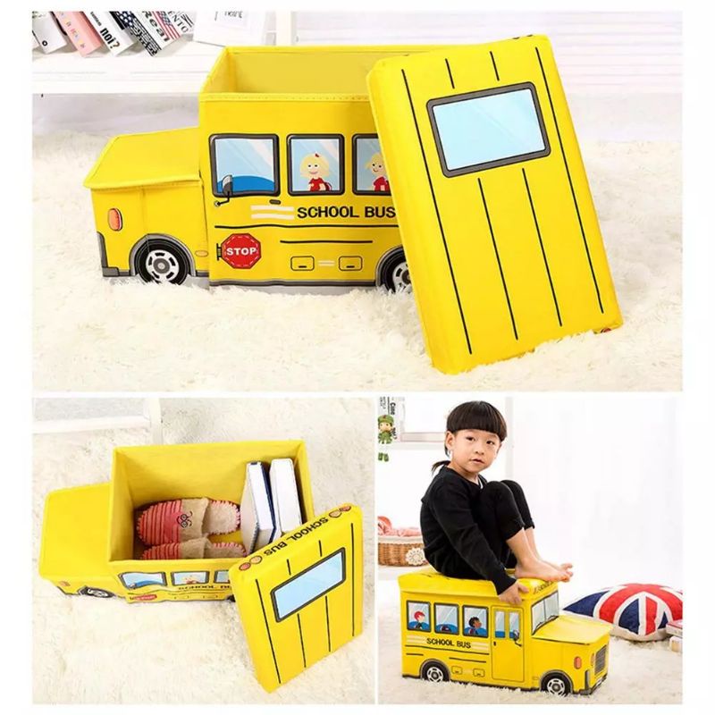 Storage box 263/Cartoon storage Box BUS/Tempat penyimpanan mainan toys