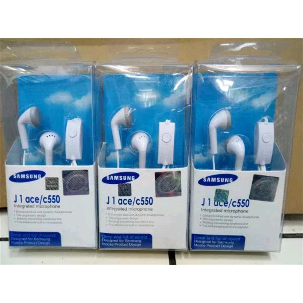 Handsfree Headset Samsung J1 Ace C550 Handset +Packing Mika