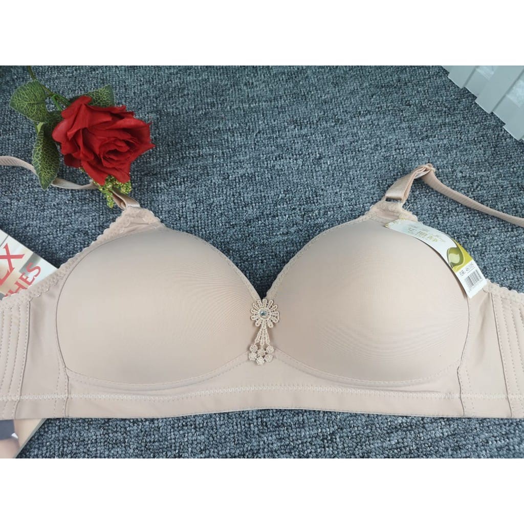 Bra / BH Wanita - Import Seri 3411, Busa Tipis, Tanpa Kawat