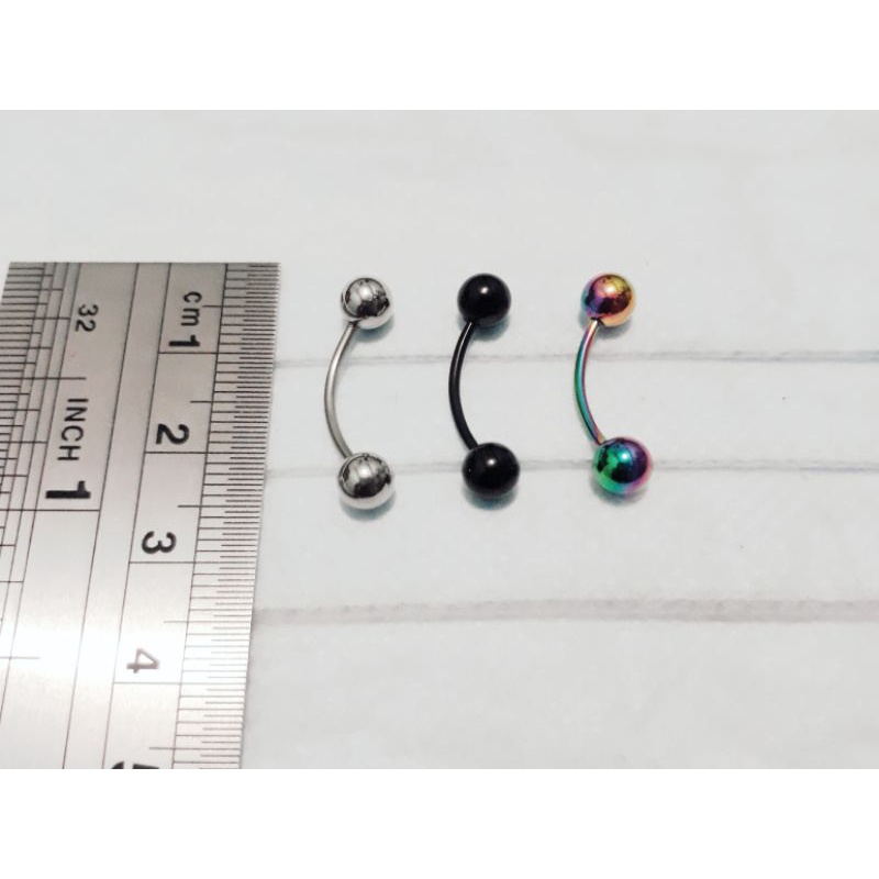 1 Pcs/biji Anting Piercing Tusuk Tindik Barbel Banana Titanium untuk Pusar/Udel Pria & Wanita