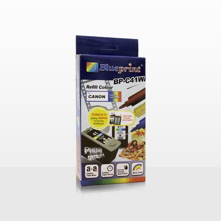 WARNA CMY Tinta Suntik Refill Color BLUEPRINT Canon BP-C41W 100% ORIGINAL