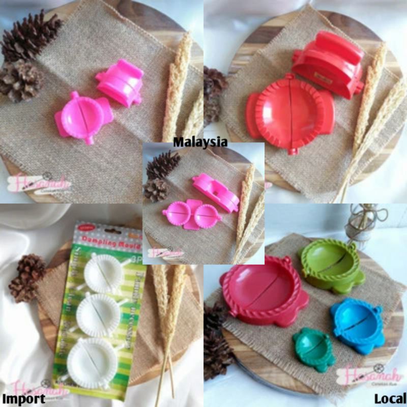 Cetakan Kue Pastel/Pangsit/Ravioli/Samosa/Dumpling Plastik Local/Impor Malaysia Segitiga 5 7 10 13 c