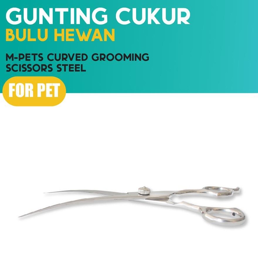 M-Pets Grooming Scissors Steel Thining Curve Gunting Bulu KucingAnjing