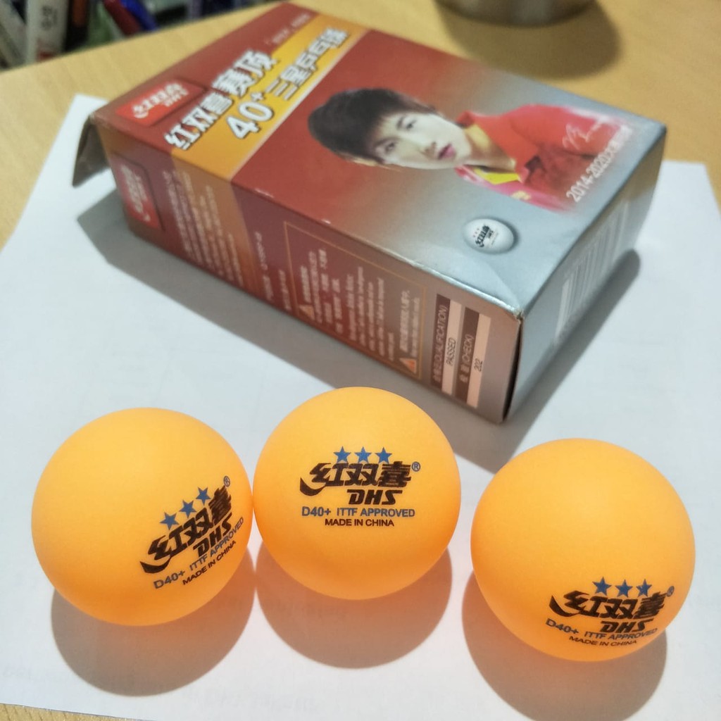 Bola Pingpong Dhs 3star Isi 6 Plastic 40 Bola Tenis Meja Dhs 3 Star Shopee Indonesia