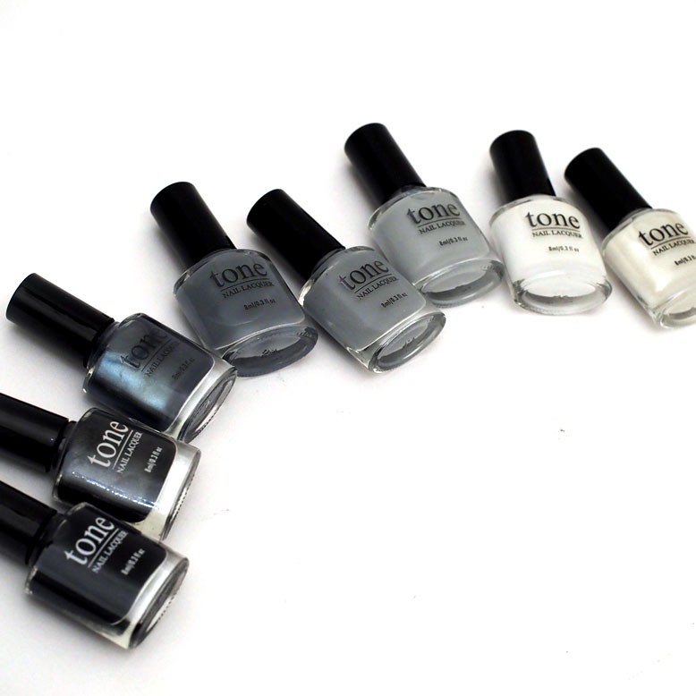 Kutek TONE Nail Polish BPOM Seri Warna Monokrom Hitam Abu Putih High Quality Paling Lengkap