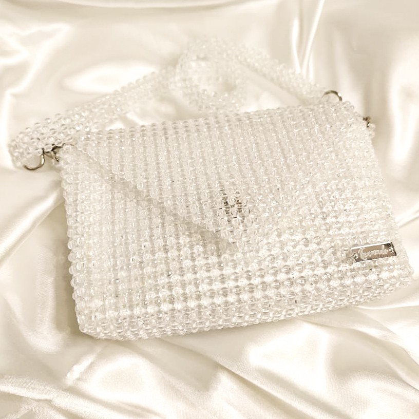 Tas Wanita Tas selempang Clucth tas fashion beaded handmade/Hana Bag