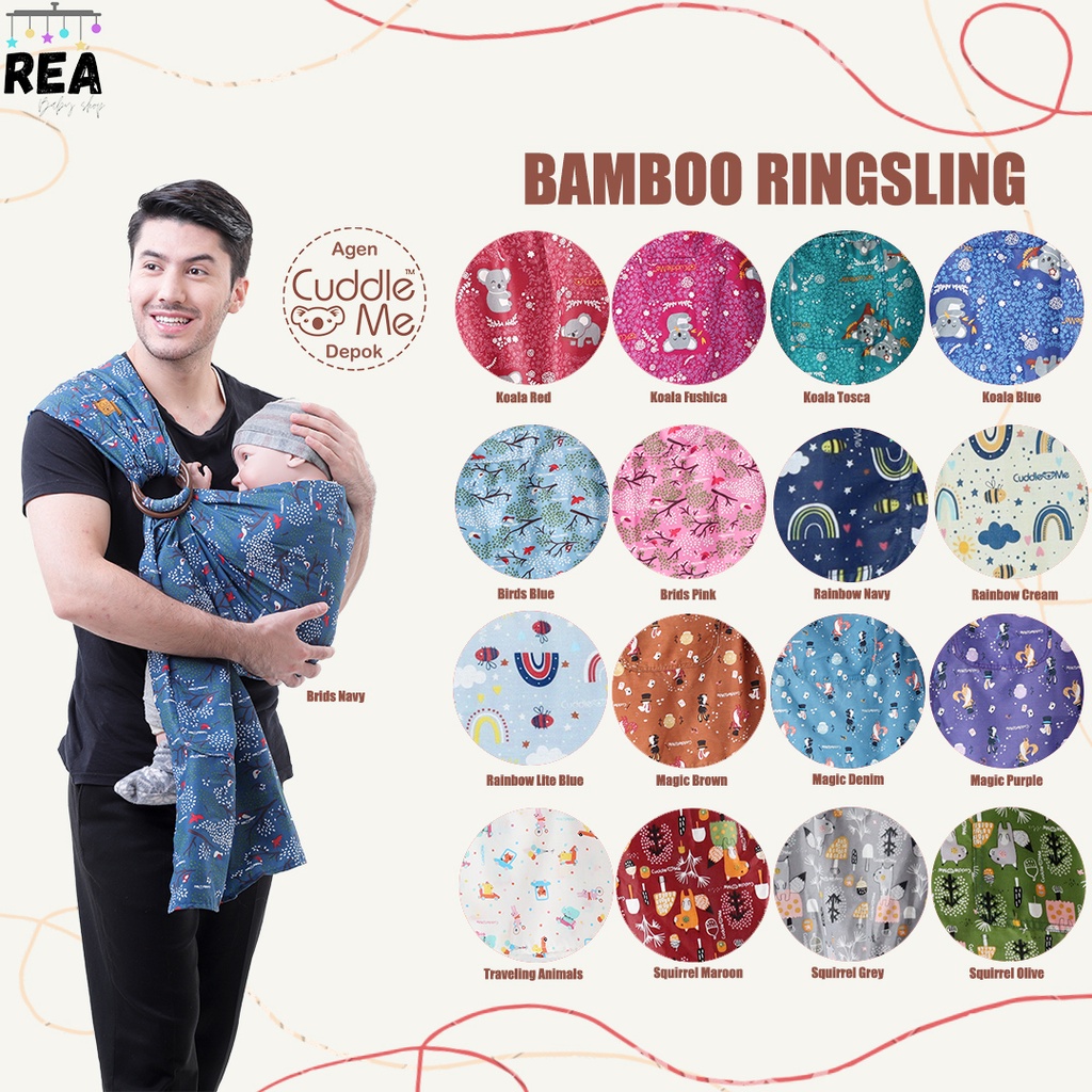 Gendongan Bayi CuddleMe Bamboo Sling - Cuddle Me Ring Sling