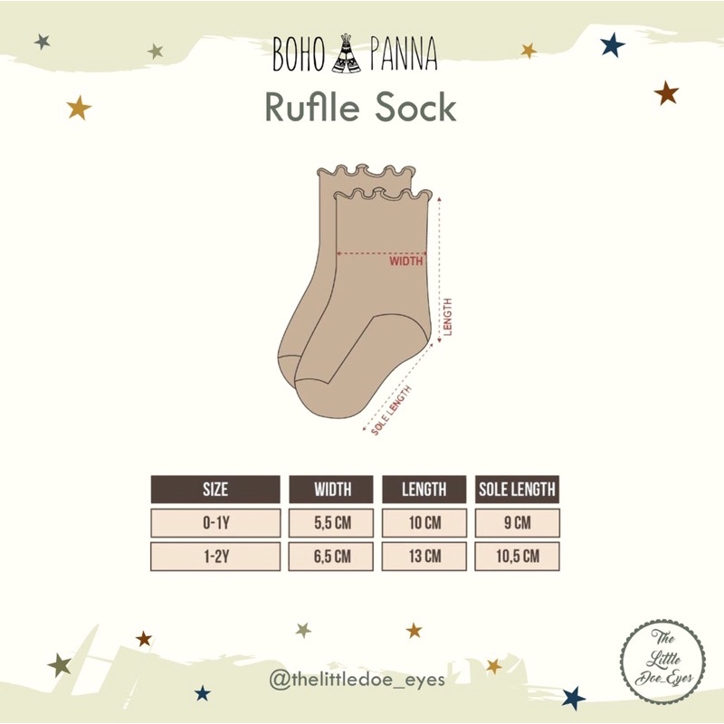 Bohopanna Ruffle Sock - Kaos kaki anak bayi