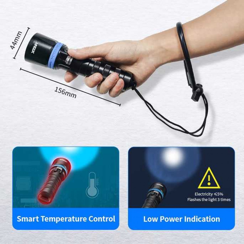 Senter Diving Selam Waterproof LED CREE XP L2 1000 Lumens IPX8 Aluminium Alloy