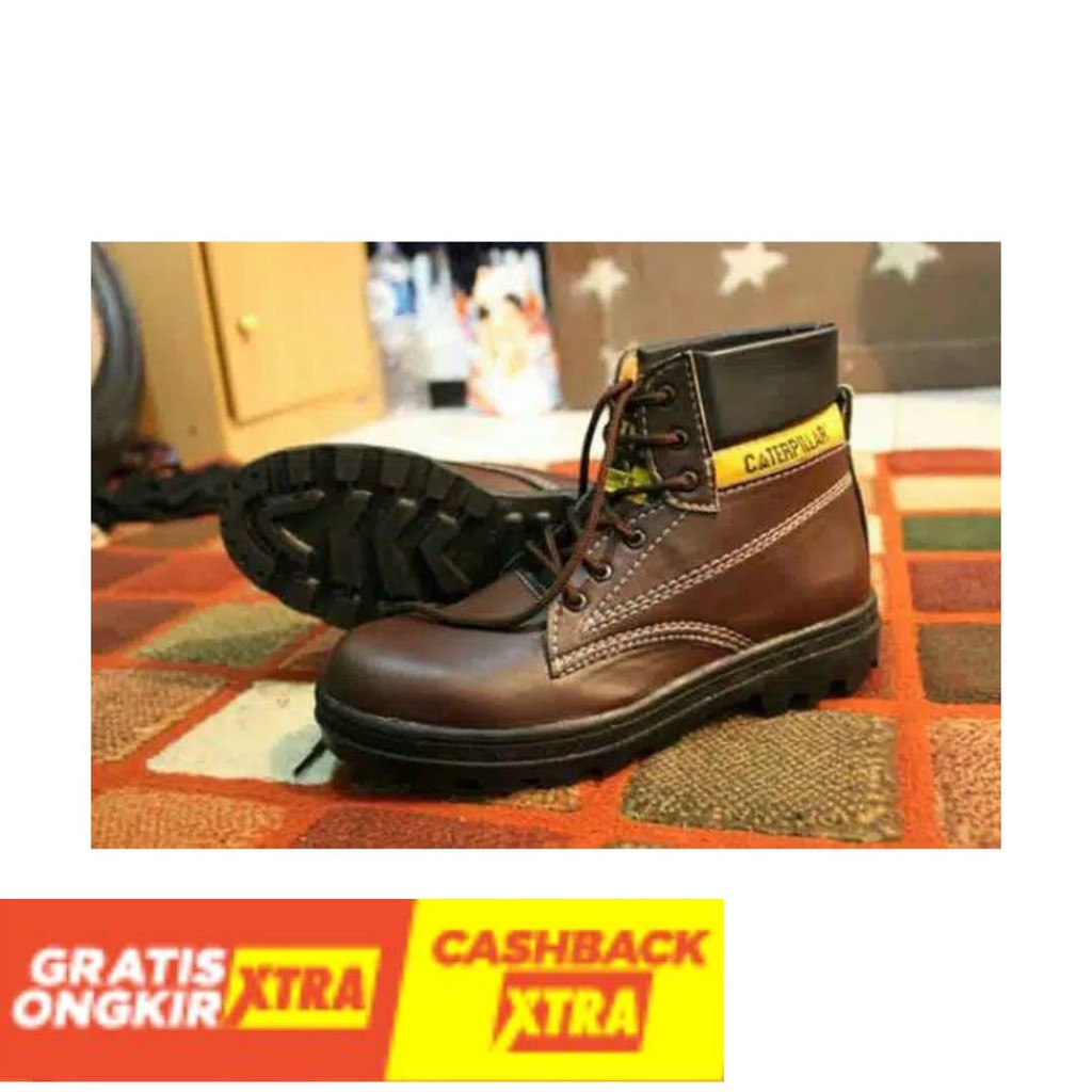 ORIGINAL  - SEPATU PRIA CATERPILLAR KULIT LICIN BOOTS
