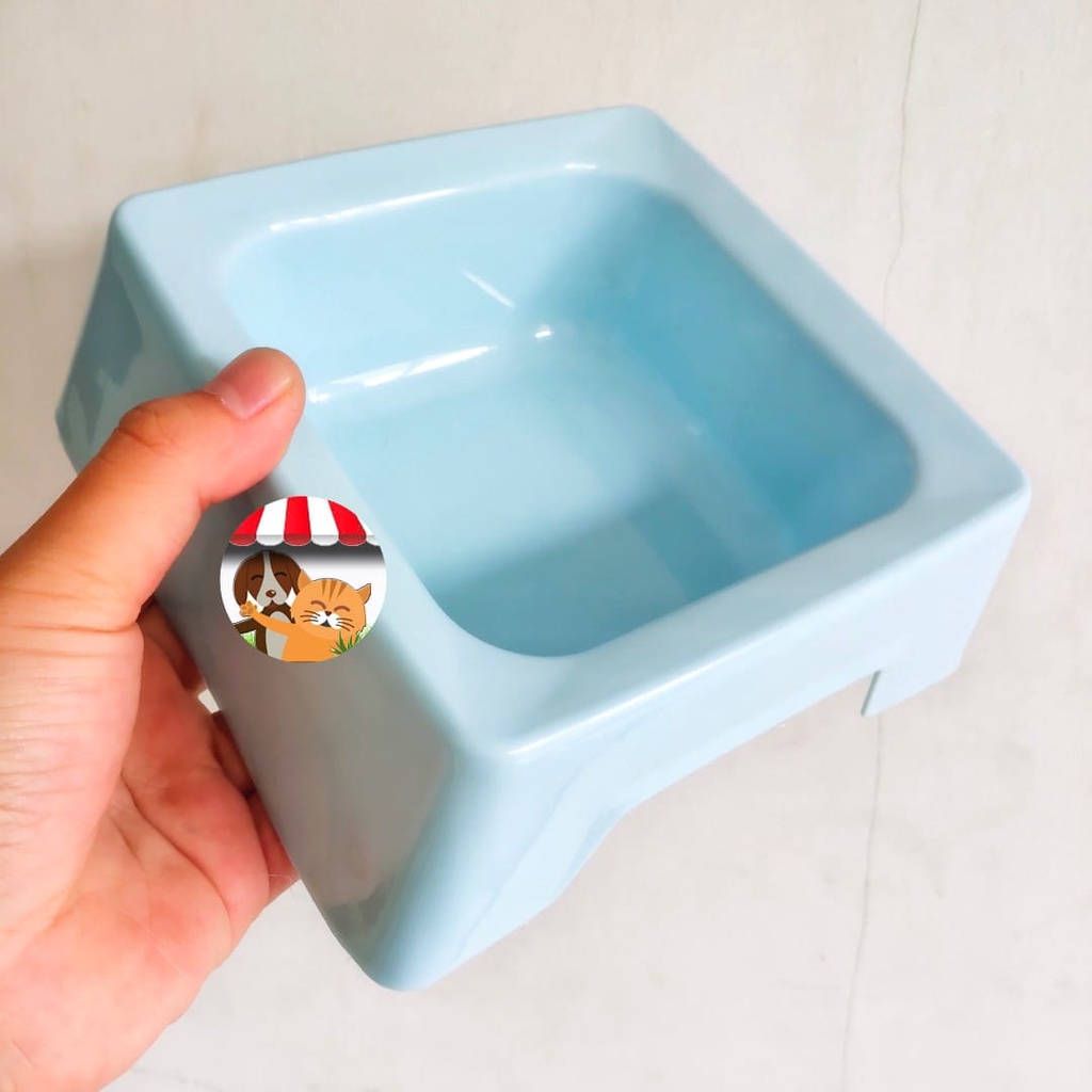 Tempat Makan Minum Single Square - Tempat Makan Kucing Anjing Kelinci