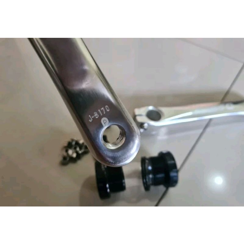 Crank Arm Litepro HT2 Warna Silver . Arm 170 MM Sepeda Hollowtech II Croom Sepeda Lipat Seli Roadbike folding bike