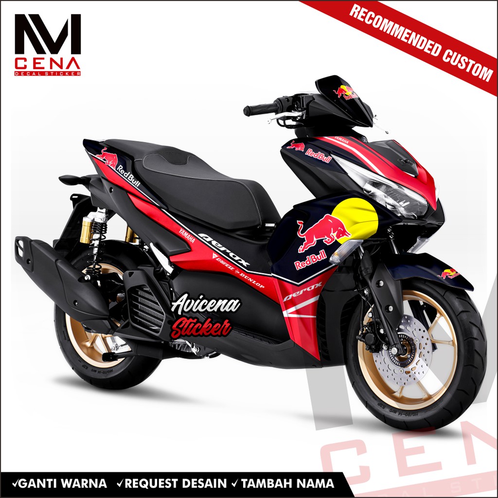 Sticker Decal Aerox Connected 2021 Decal Sticker Aerox 2021 Dekal Aerox bull