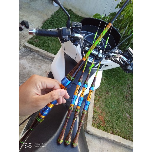 paket 4 joran udang gagang nibung 120 cm