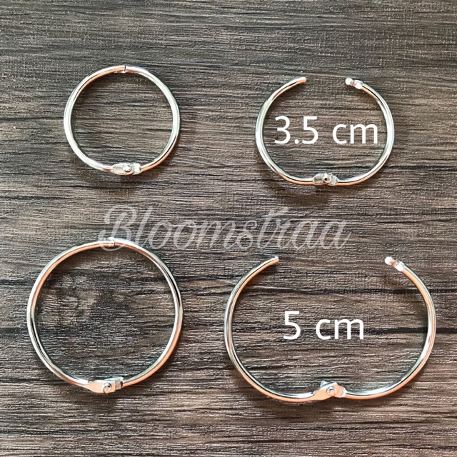 Grosir ring buka tutup 2.5 cm 3.5cm 5 cm ring bulat buka tutup 25 mm 35mm 50mm 5 lusin nikel