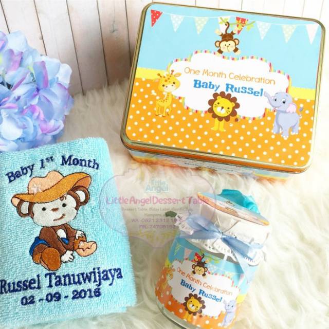 HAMPER / SOUVENIR TOWEL & JAR WITH TIN BOX PACKAGING