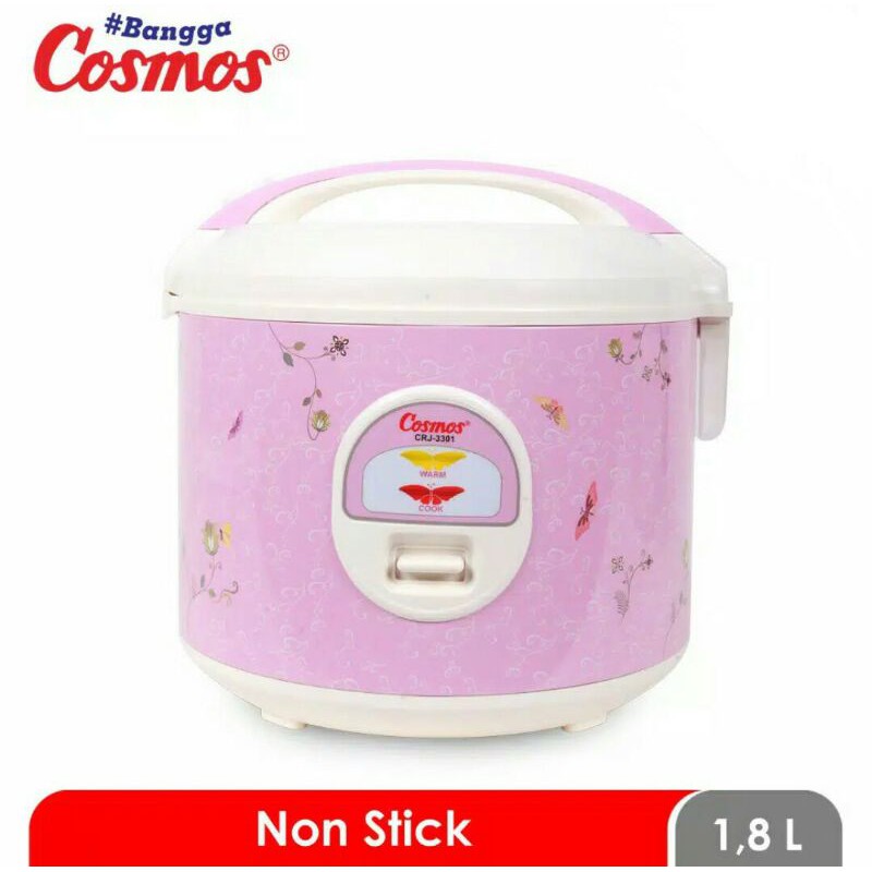 CRJ-3301 COSMOS RICE COOKER 1,8 liter / PENANAK NASI COSMOS CRJ3301 / MAGIC COM COSMOS CRJ 3301