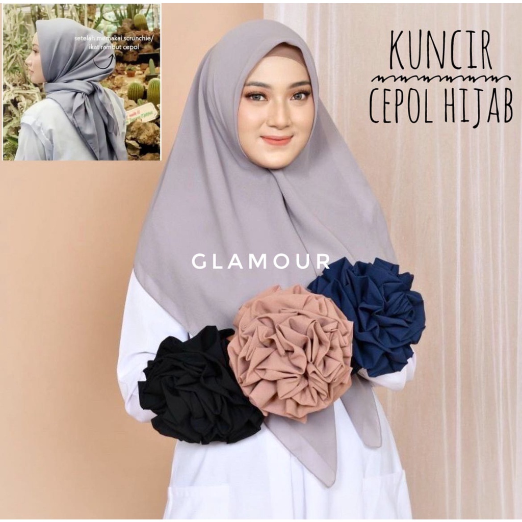 Kuncir cepolan hijab Turki jumbo XXL Cepol Hijab jumbo premium Cepol mawar Scrunchie rambut hijab