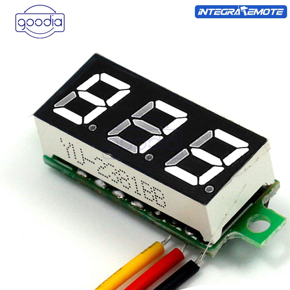 Details zu  12V 24V 0.28&quot; 3 Wire LED DC 0-100V Voltmeter Digital Display Voltage VOLT METER