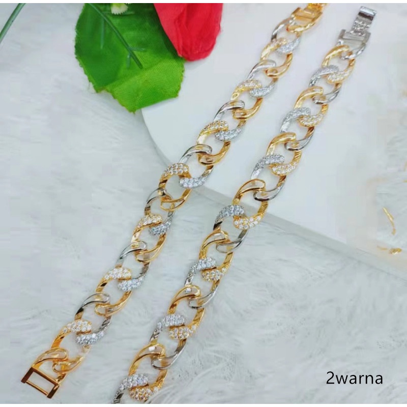 Gelang Xuping Permata Full Lapis Emas Perhiasan Fashion 1110