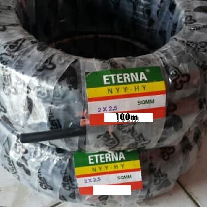 KABEL NYYHY 2X2.5 100M ETERNA HITAM
