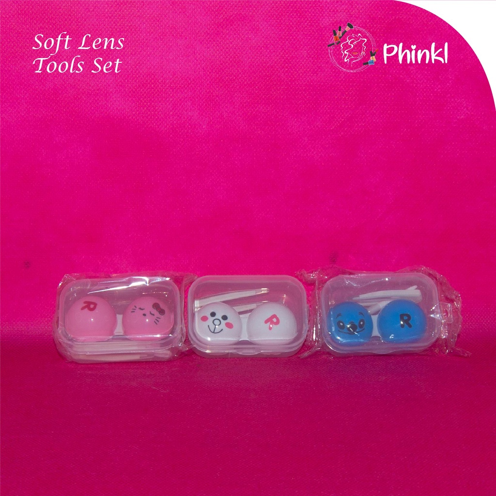 `ღ´ PHINKL `ღ´ ｓｏｆｔｌｅｎｓ Tempat penyimpanan  softlens single kecil lensa kontak higienis