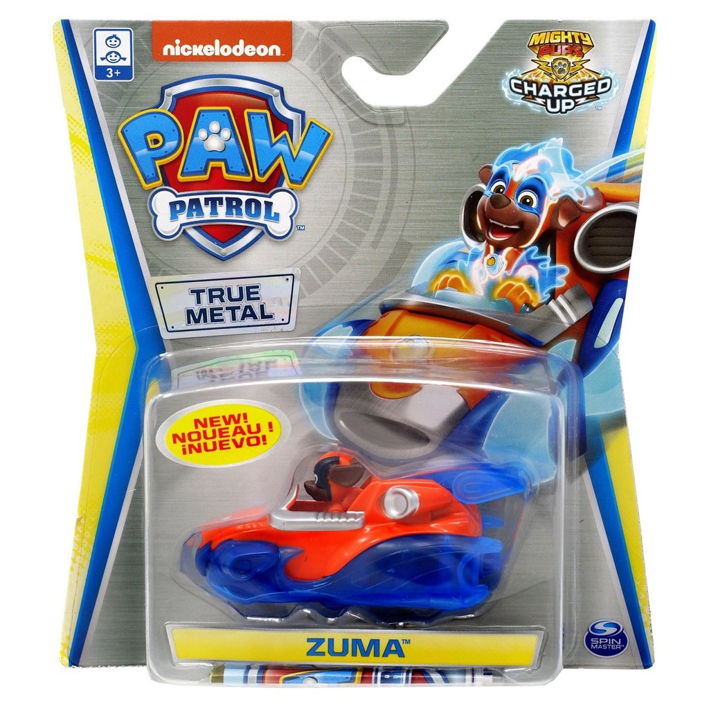 PAW PATROL True Metal Mighty Pups Charged Up Zuma Mini Vehicle