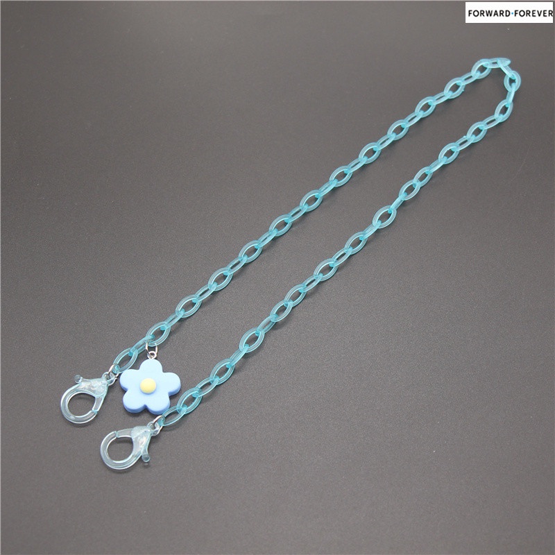 [New Product] Acrylic Transparent Mask Chain Flower Pendant Mask Anti-lost Lanyard M60067