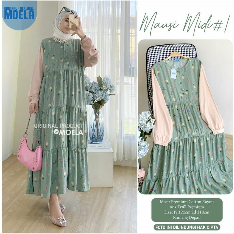 MAUSI, LUCY,MIOMI,BISTY Midi Dress Ori by Moela