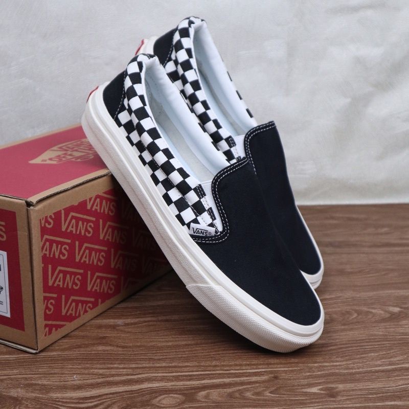 SEPATU SLIP ON PRIA WANITA VANS HITAM CATUR NEW TERBARU