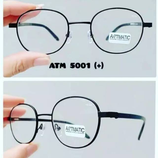 Kacamata Baca / Kaca mata Plus Frame Oval Retro Untuk Pria dan Wanita Kacamata Rabun dekat